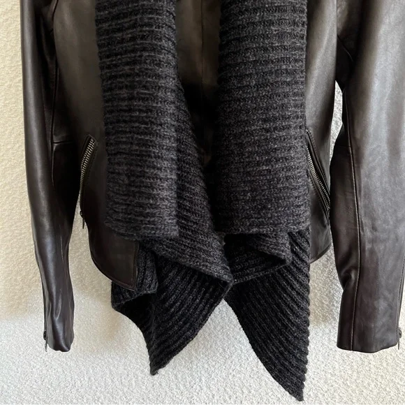 Lucky‎ Brand Women’s Leather Shawl Collar Jacket Size XS